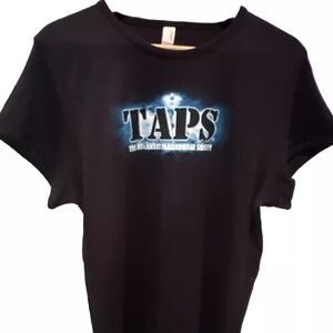 Vintage Anvil Tag TAPS The Atlantic Paranormal Society Blue Woman Shirt 2X